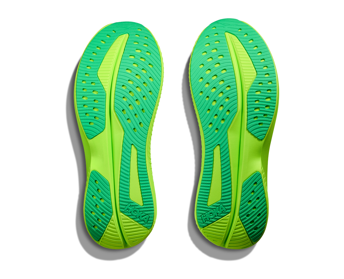 HOKA Men's Mach 6 - WHITE / NEON LIME