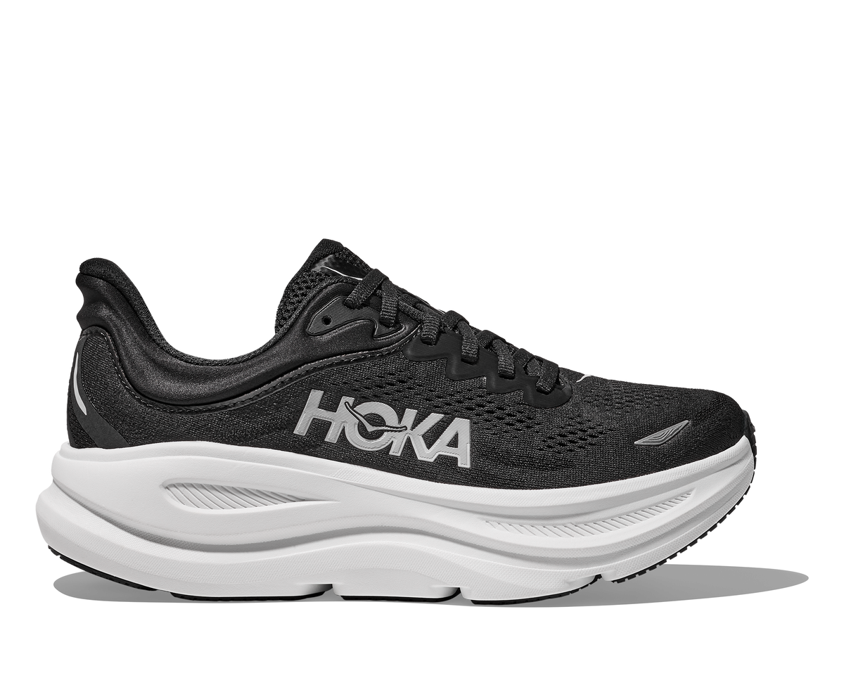 HOKA Women's Bondi 9 - BLACK / WHITE