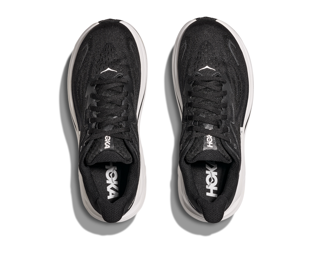 HOKA Women's Clifton 10 - BLACK / WHITE