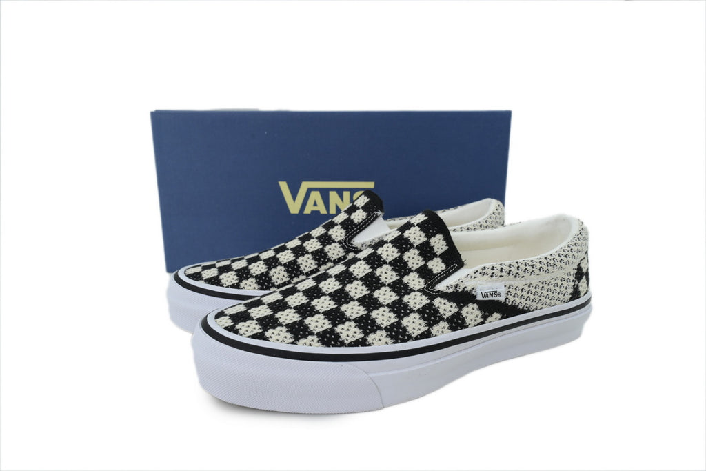 Vans LX Classic Slip-On 98 EK Woven Checkerboard Sneakers – Black