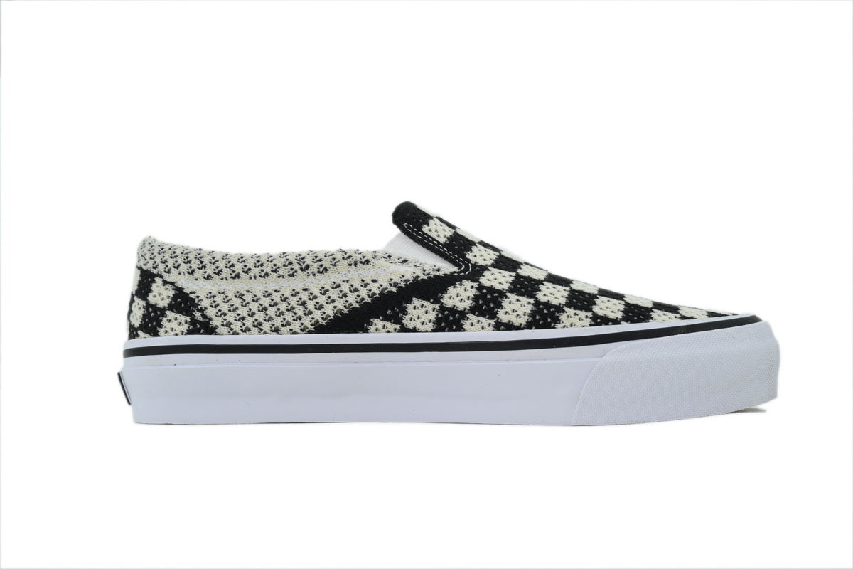 Vans LX Classic Slip-On 98 EK Woven Checkerboard Sneakers – Black