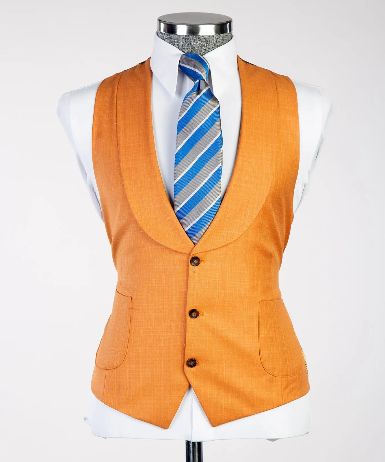 3 pieces Orange Luxury Suit