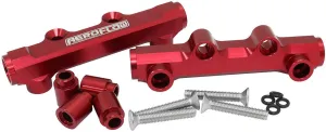 Aeroflow Subaru EJ20 and EJ25 Top Feed Billet EFI Fuel Rail - Red (AF64-2257R)