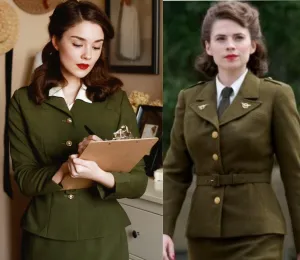 Agent Carter military suit- vintage inspired suit with pencil skirt