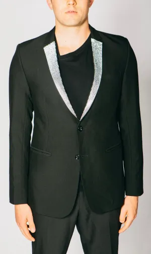 Any Old Iron Men's Diamanté Lapel Blazer