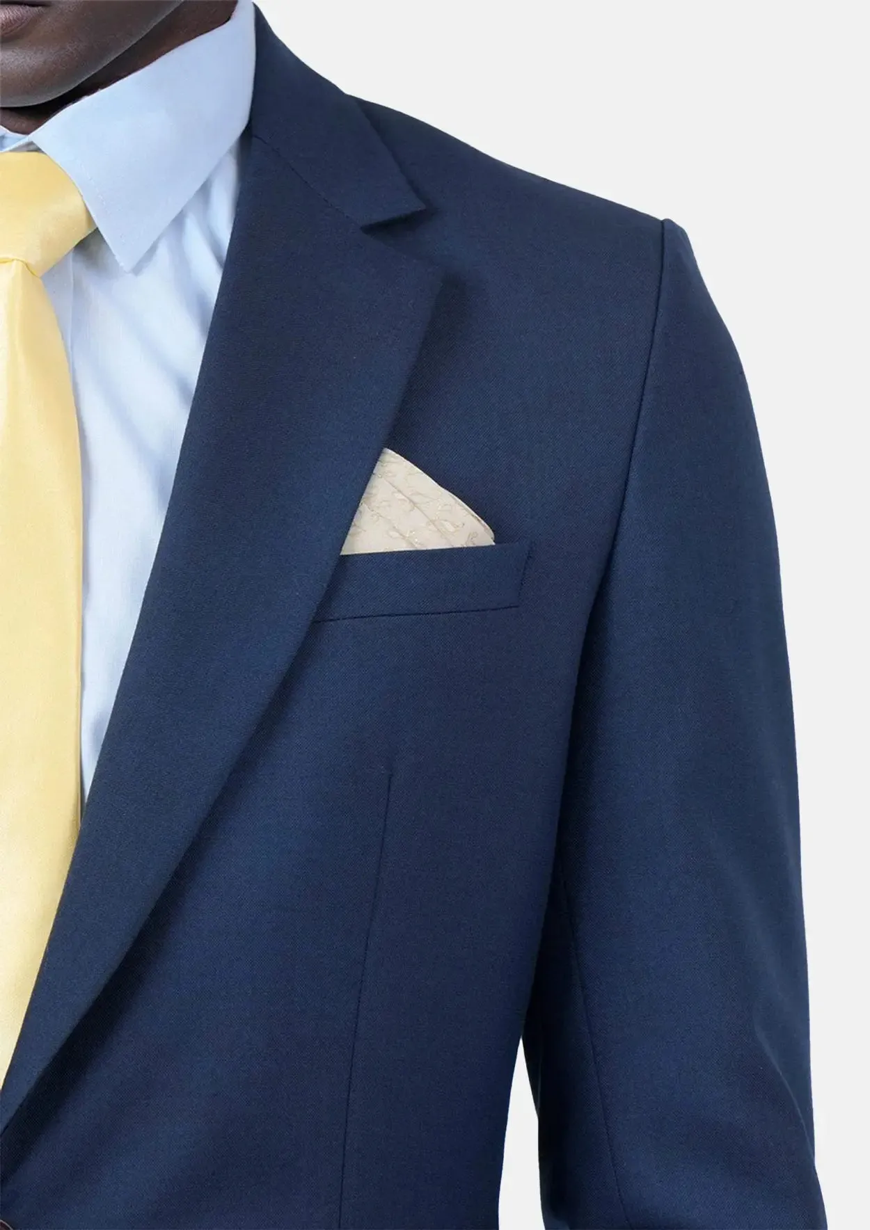 Astor Deep Blue Sharkskin Suit