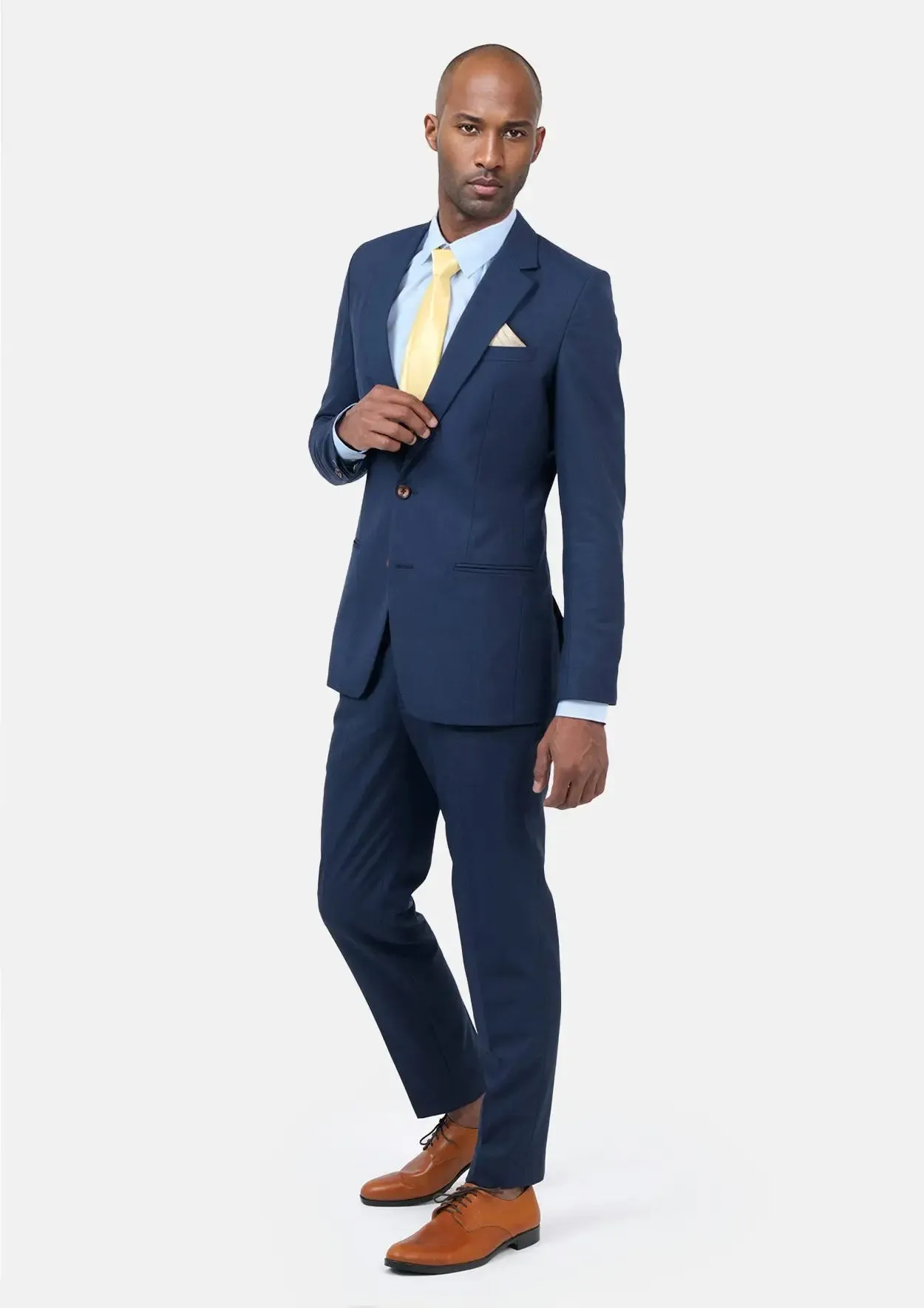 Astor Deep Blue Sharkskin Suit