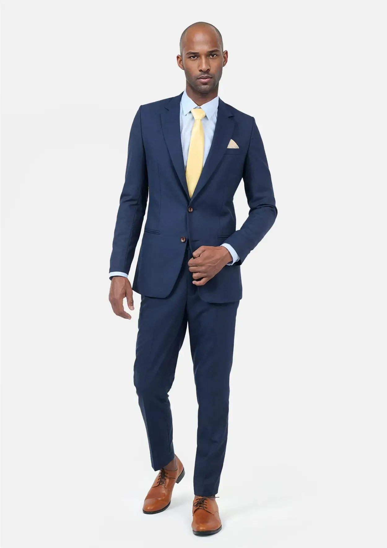 Astor Deep Blue Sharkskin Suit