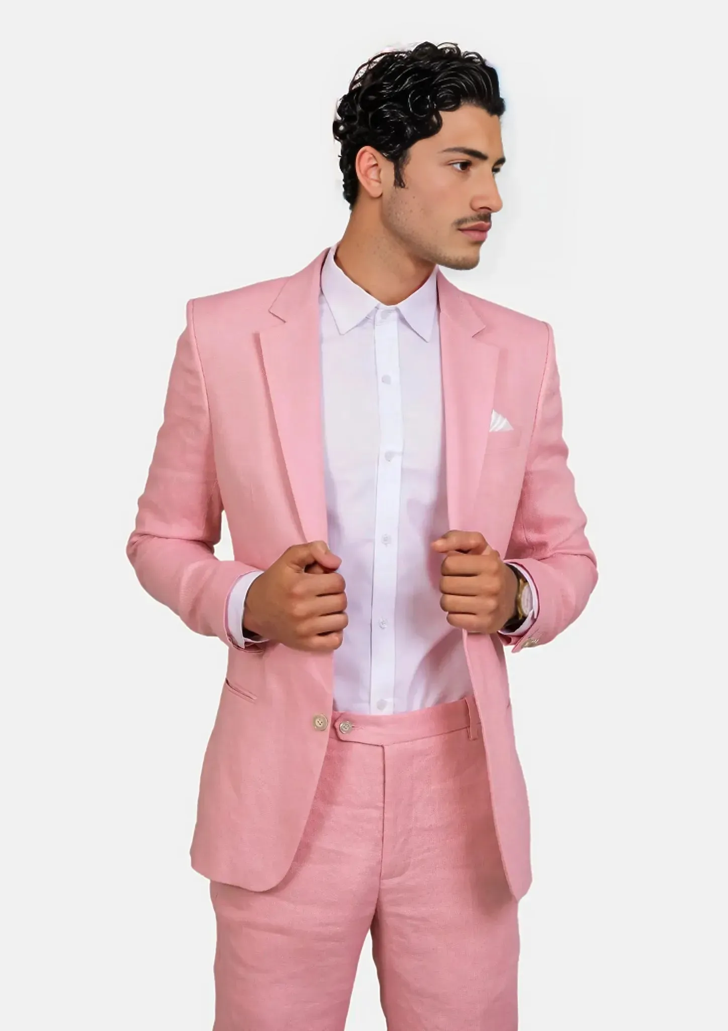 Astor Salmon Linen Suit