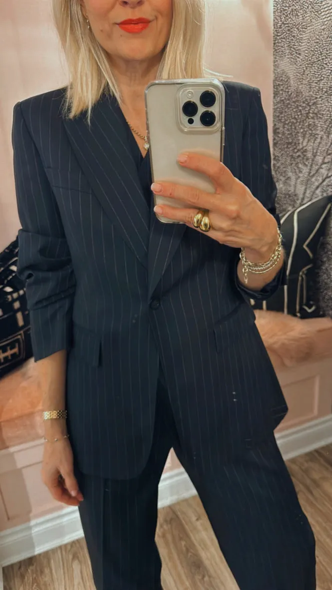 'Brio' Pinstripe Blazer