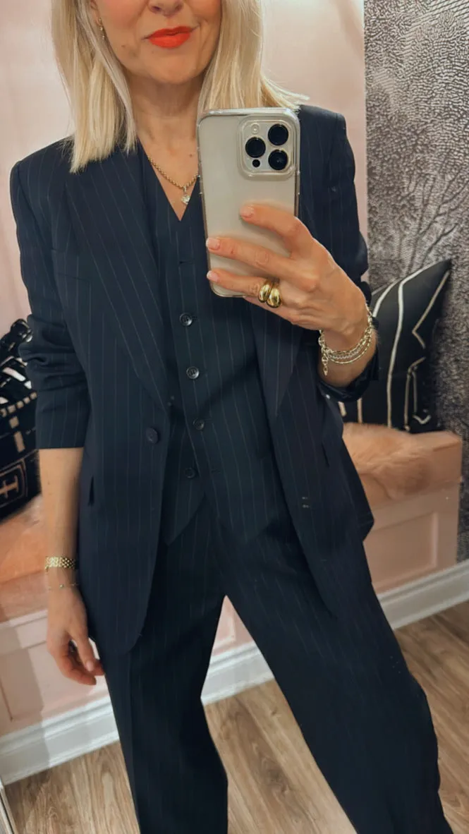 'Brio' Pinstripe Blazer