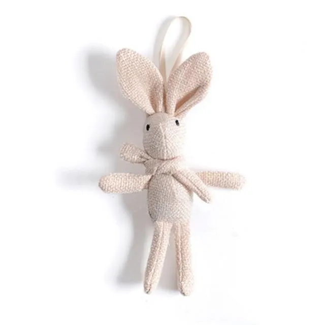 Cartoon Teddy Bear Rabbit Plush Toys Cute Bunny Keychain Pendant Doll Soft Stuffed Animal Plush Toy Wedding Party Birthday Decor