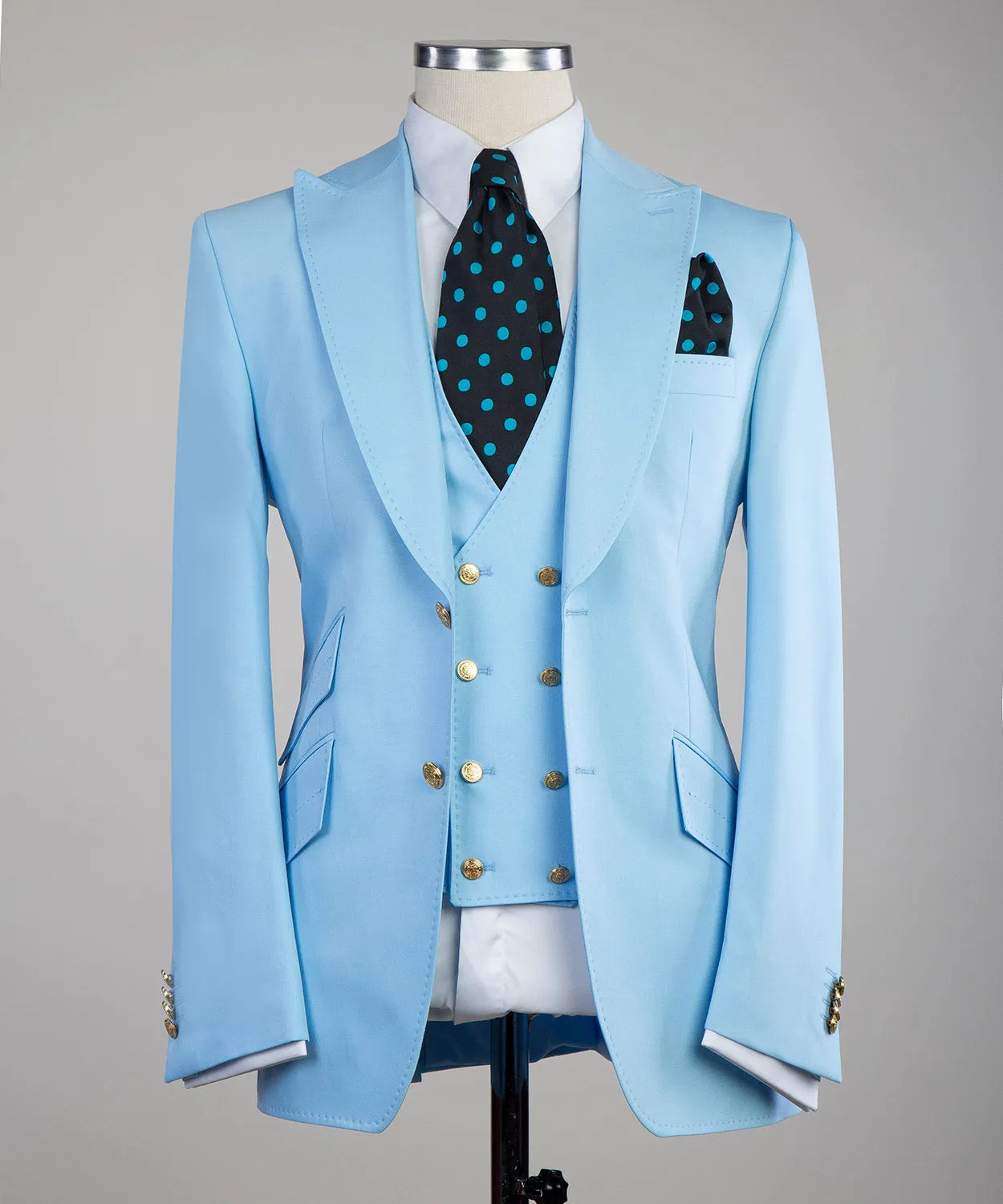 Classic Business Sky Blue Suit