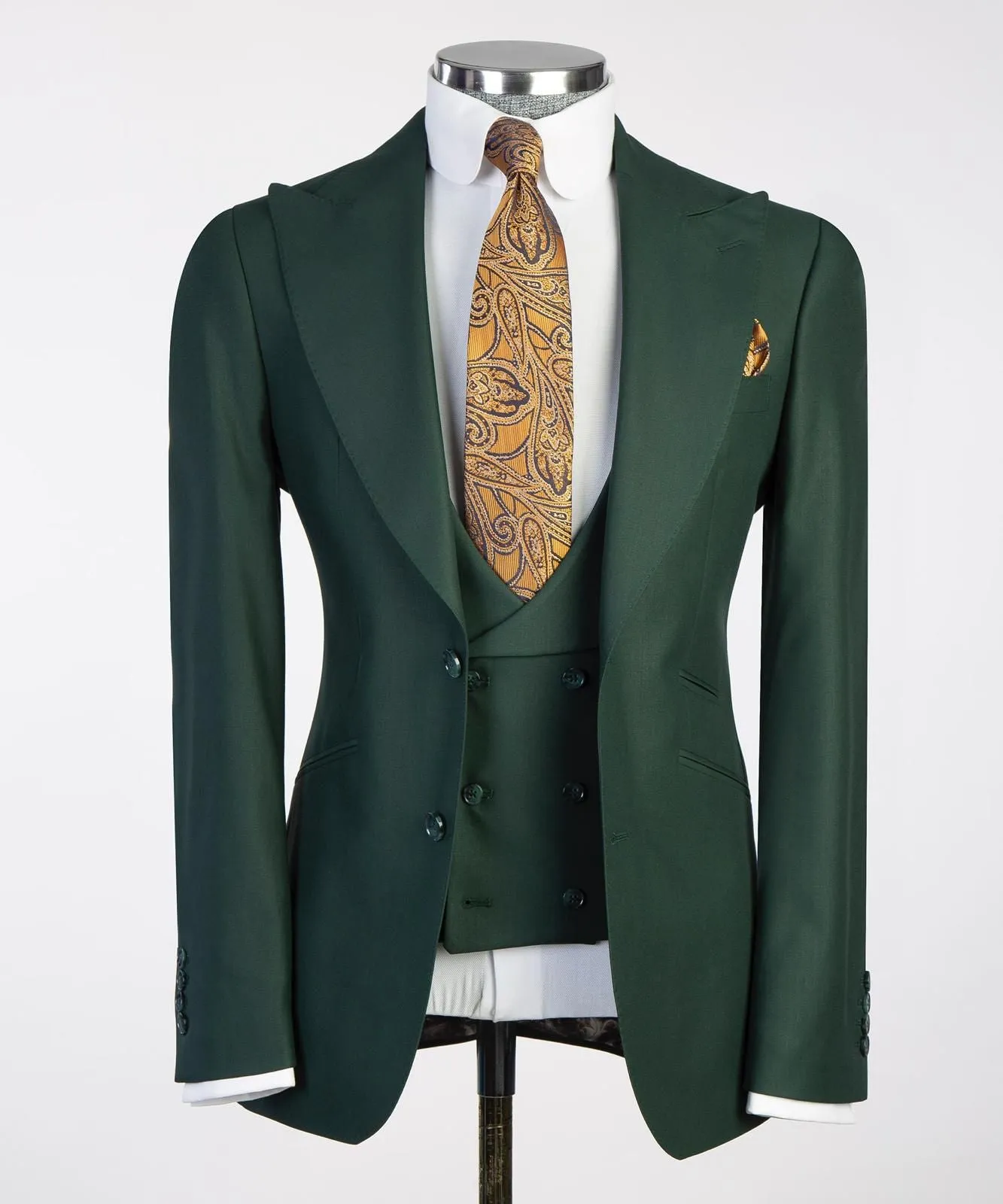 Classic Dark Green Suit For Men