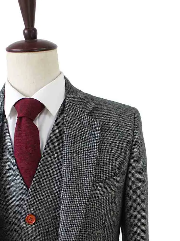 CLASSIC GREY BARLEYCORN TWEED 2 PIECE SUIT