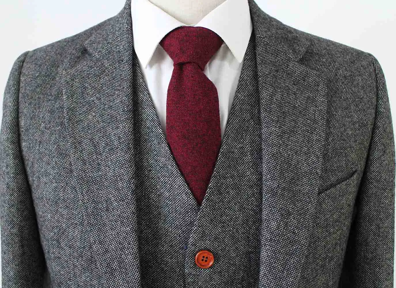 CLASSIC GREY BARLEYCORN TWEED 2 PIECE SUIT