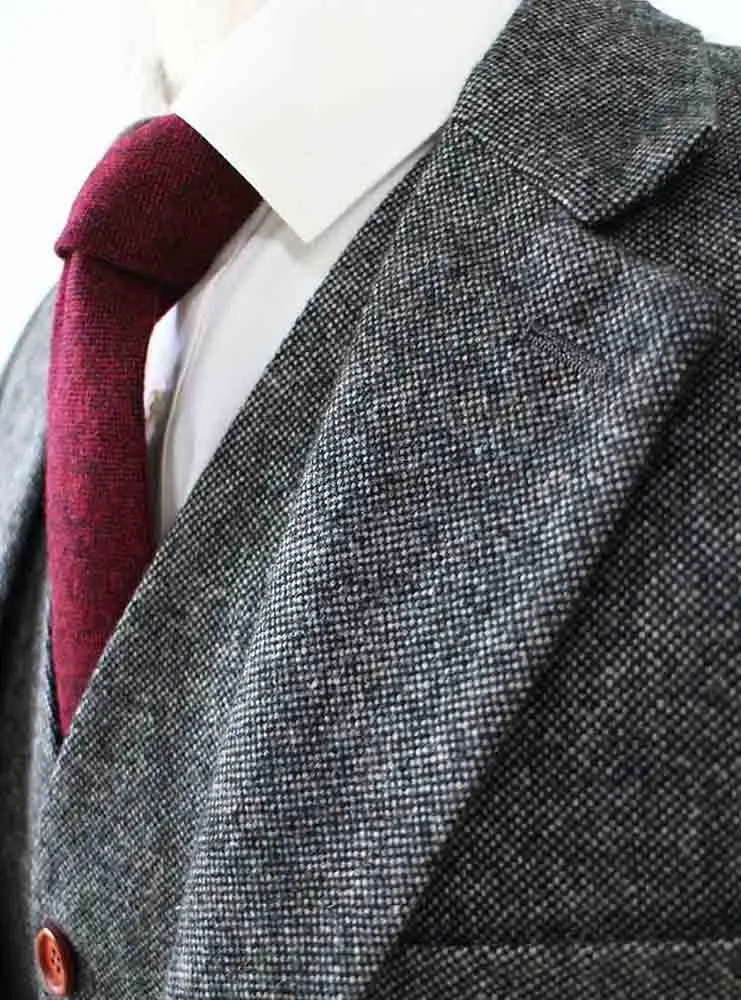 CLASSIC GREY BARLEYCORN TWEED 2 PIECE SUIT