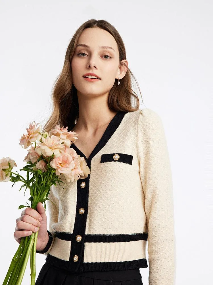 Classic Tweed Jacquard Cardigan And Skirt Two-Piece Suit