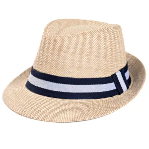 Classy Men Beige Straw Fedora