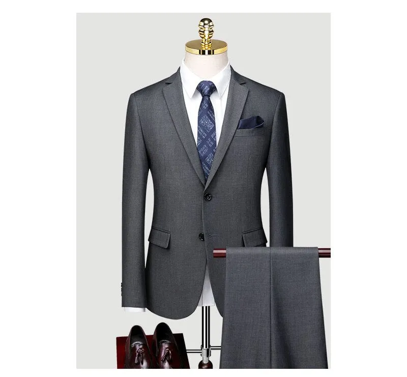 Customized Slim Fit Business Men's Wedding Groom Wedding Set