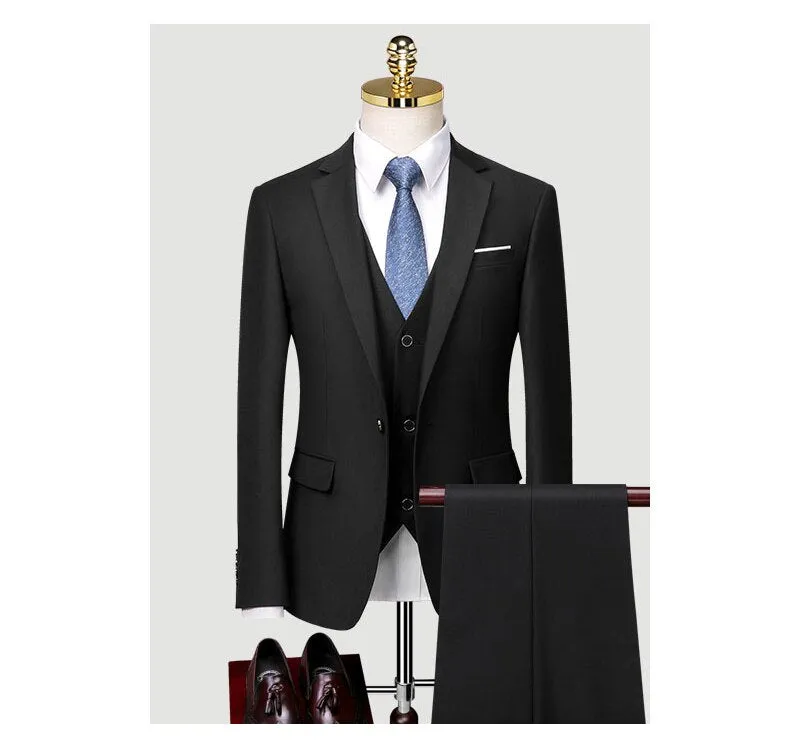 Customized Slim Fit Business Men's Wedding Groom Wedding Set