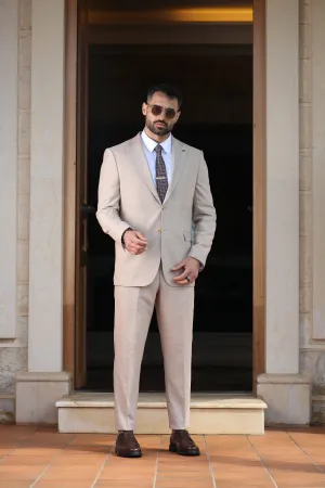 Elegant Fashion Beige Suit