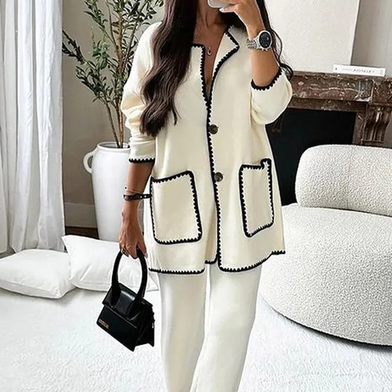 Fashionable Casual Loose Solid Suit