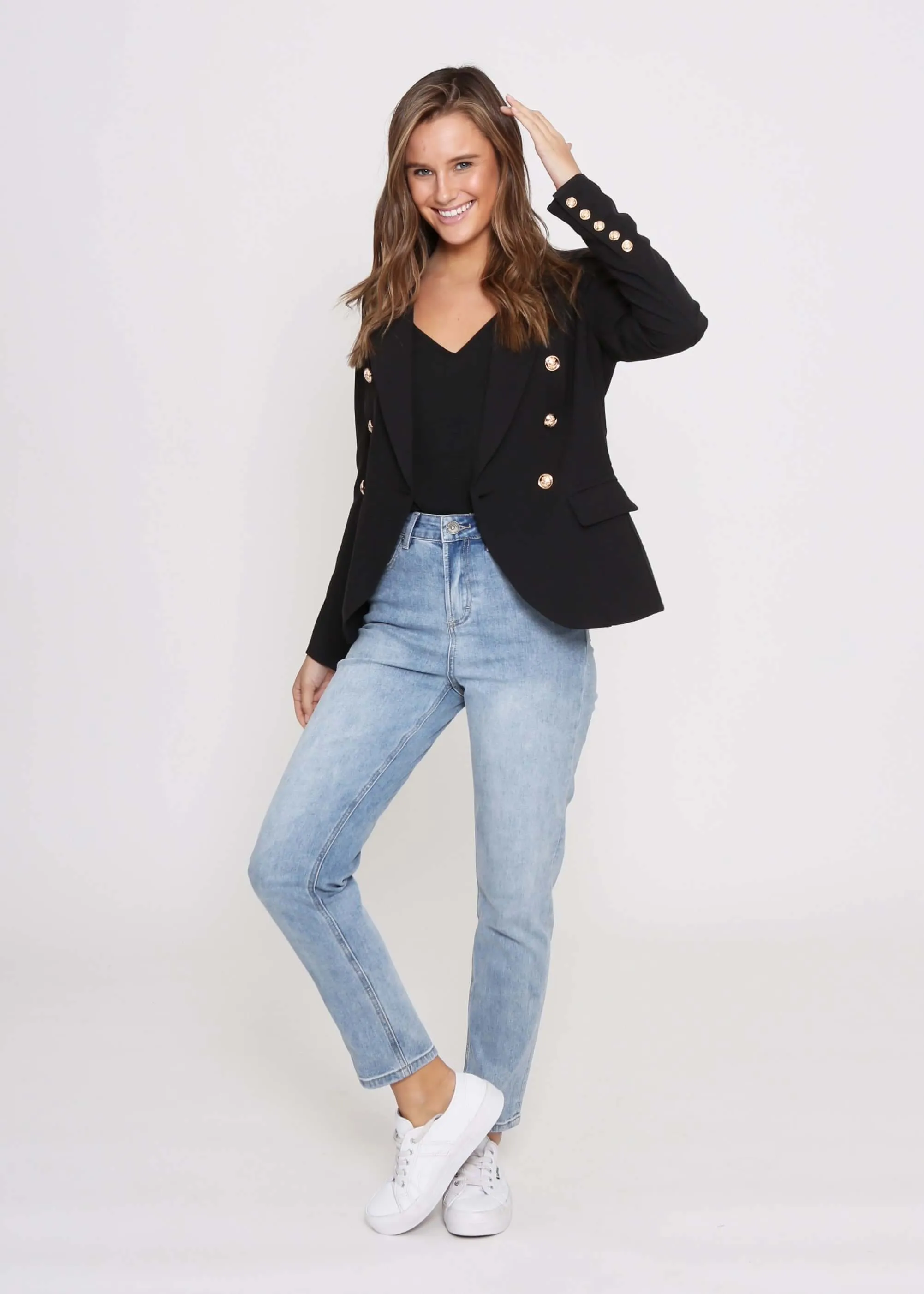 Fitted Blazer - Black