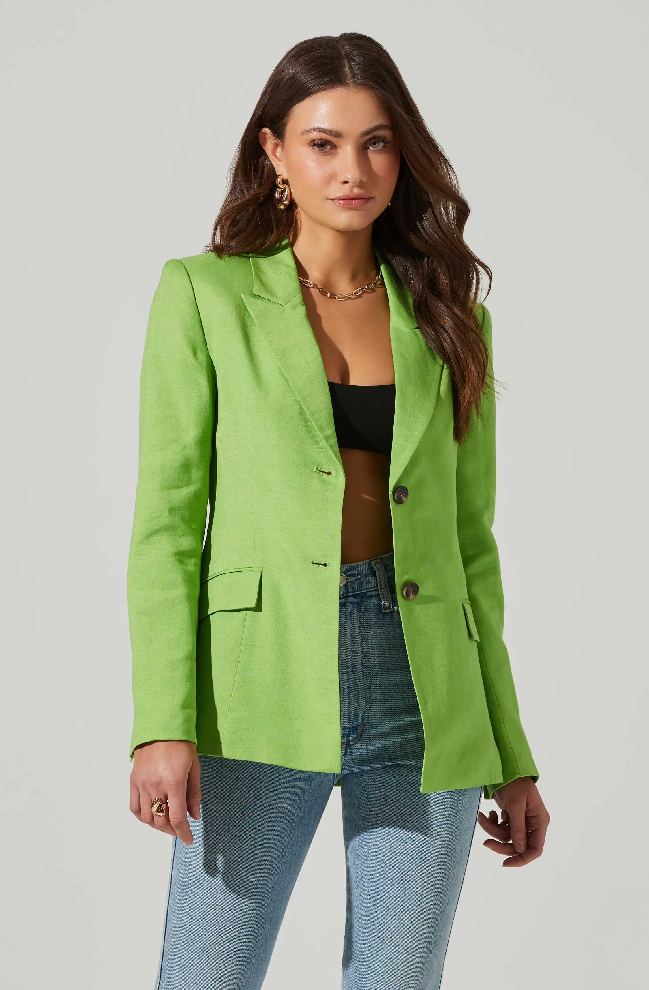 Fitted Buttoned Blazer