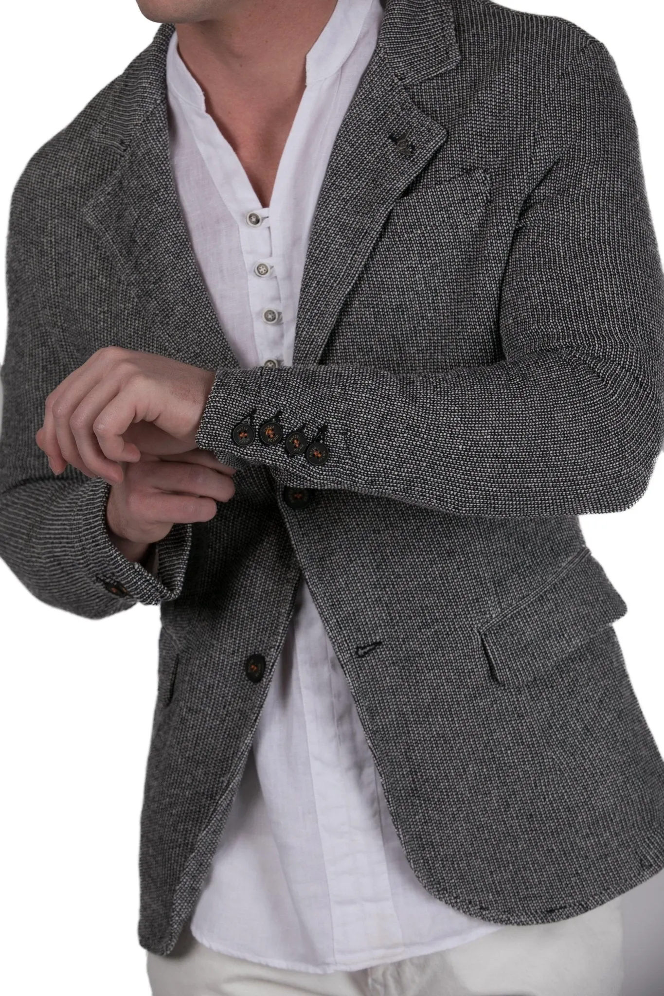 FITTED KNIT MEN'S BLAZER