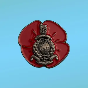 Globe & Laurel Poppy Lapel Pin - Nickel