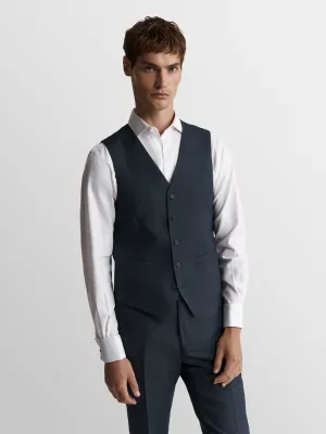 Hamlyn Coolmax Slim Denim Birdseye Waistcoat