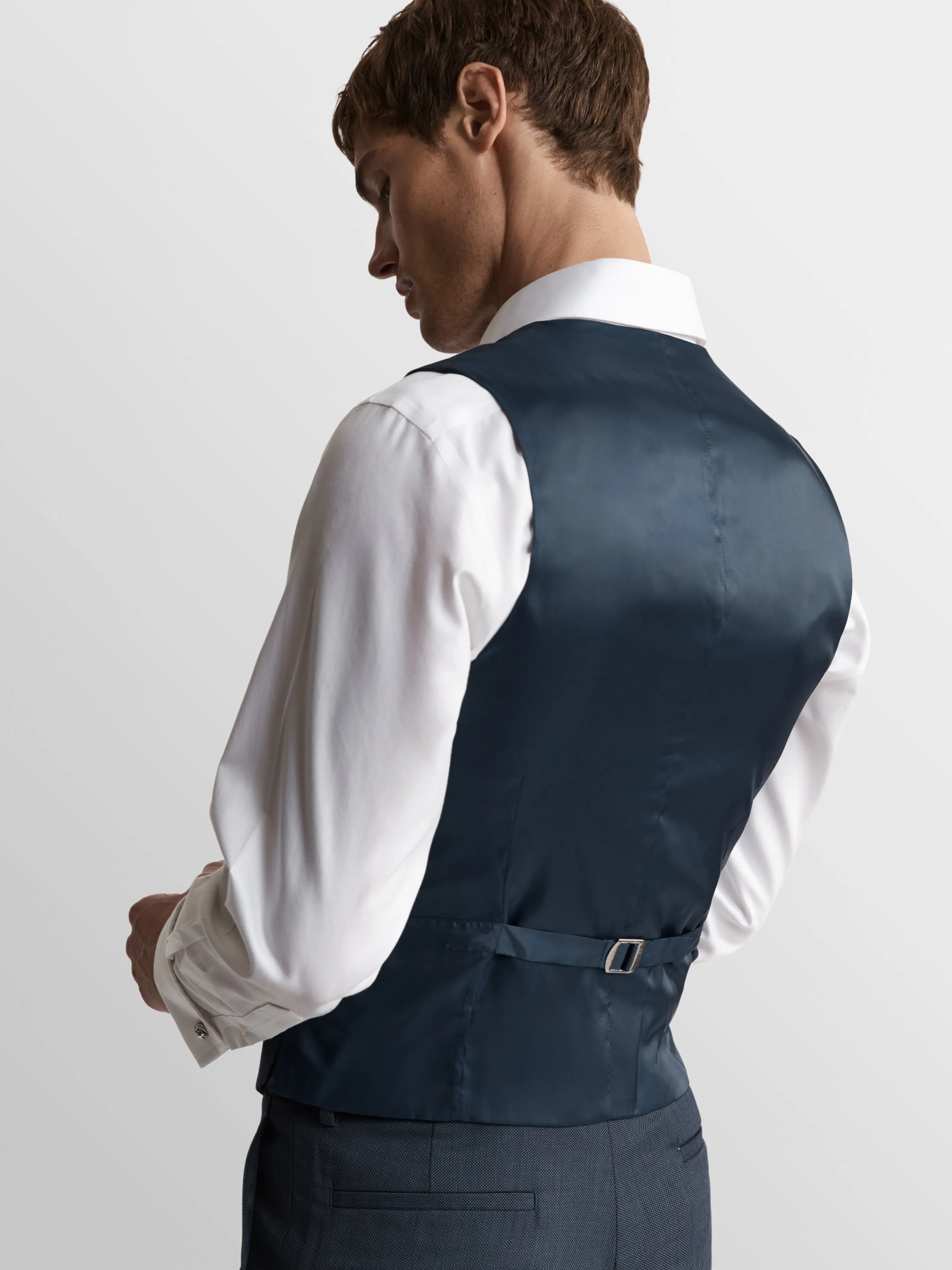 Hamlyn Coolmax Slim Denim Birdseye Waistcoat