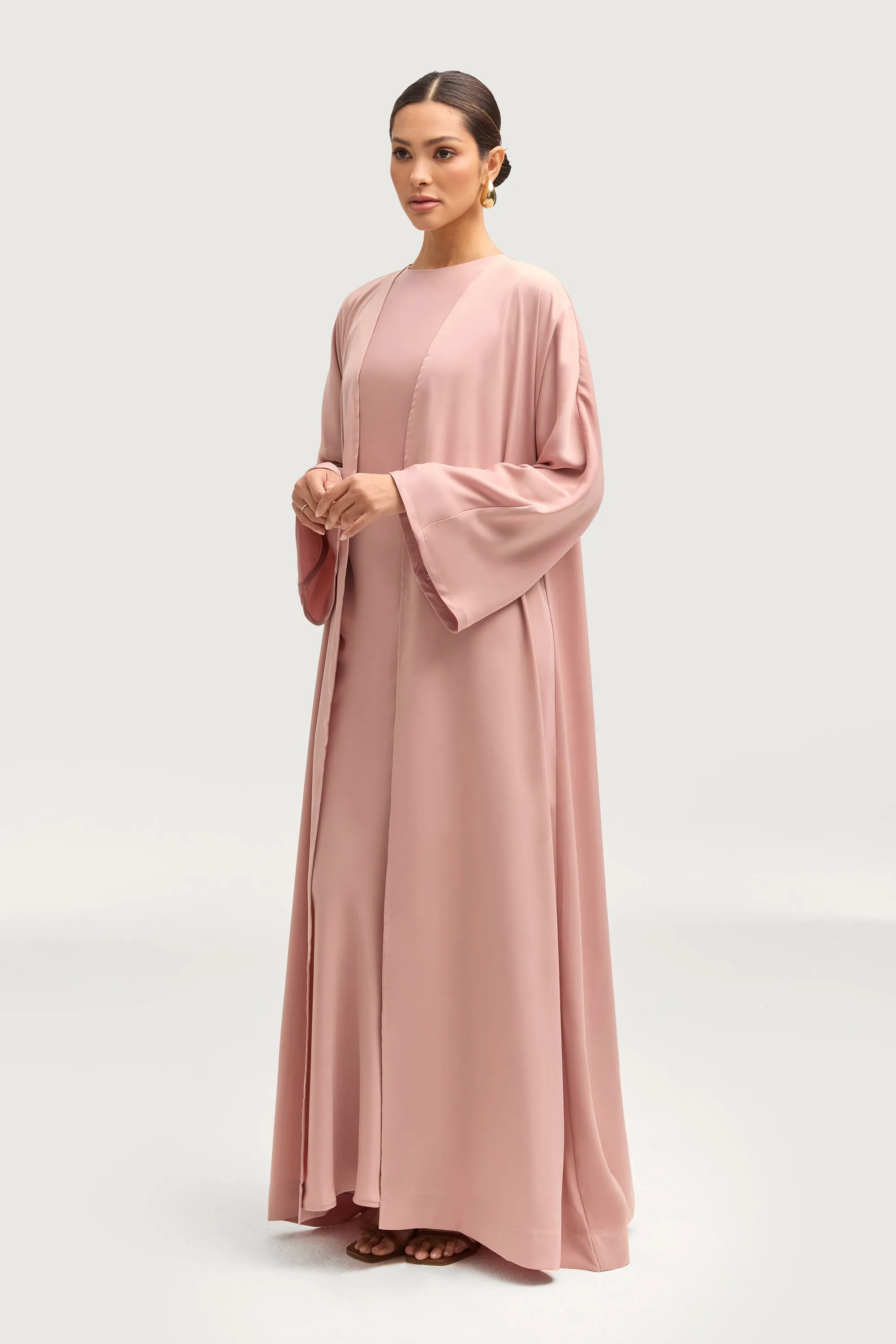 Kamila Open Abaya - Blush