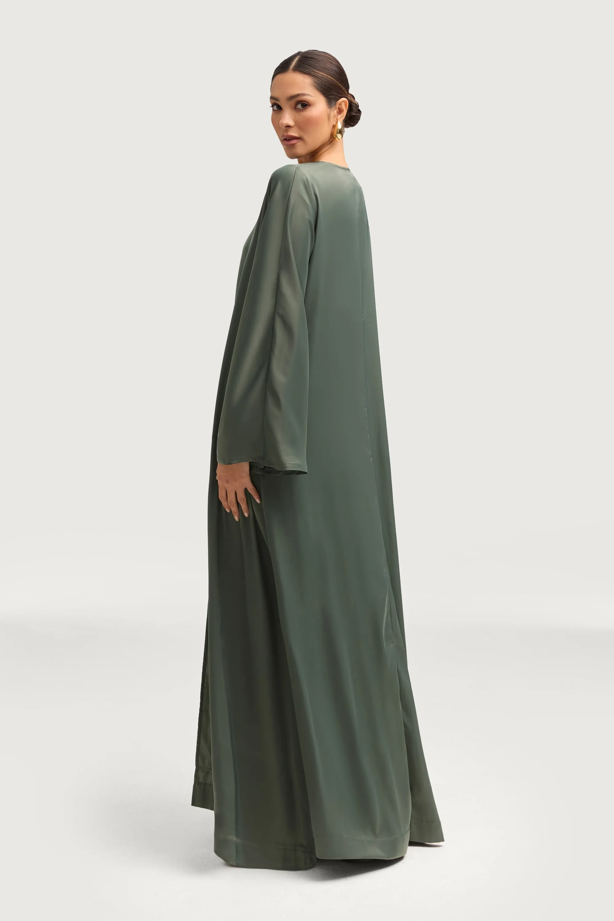 Kamila Open Abaya - Sage