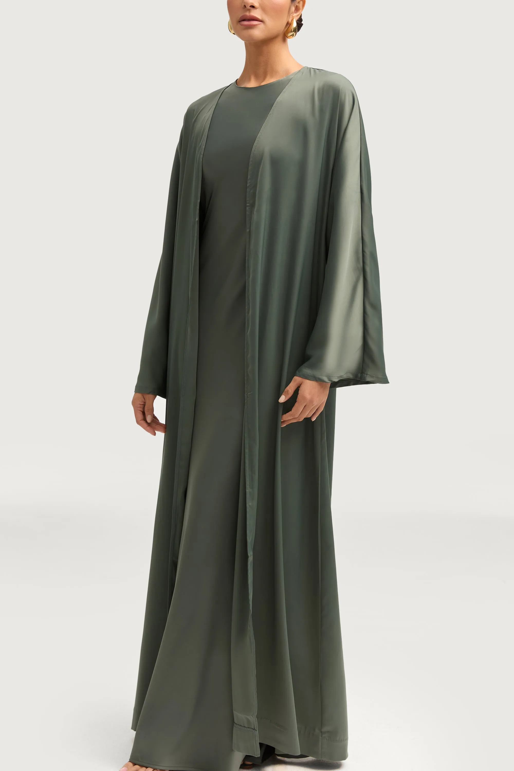 Kamila Open Abaya - Sage