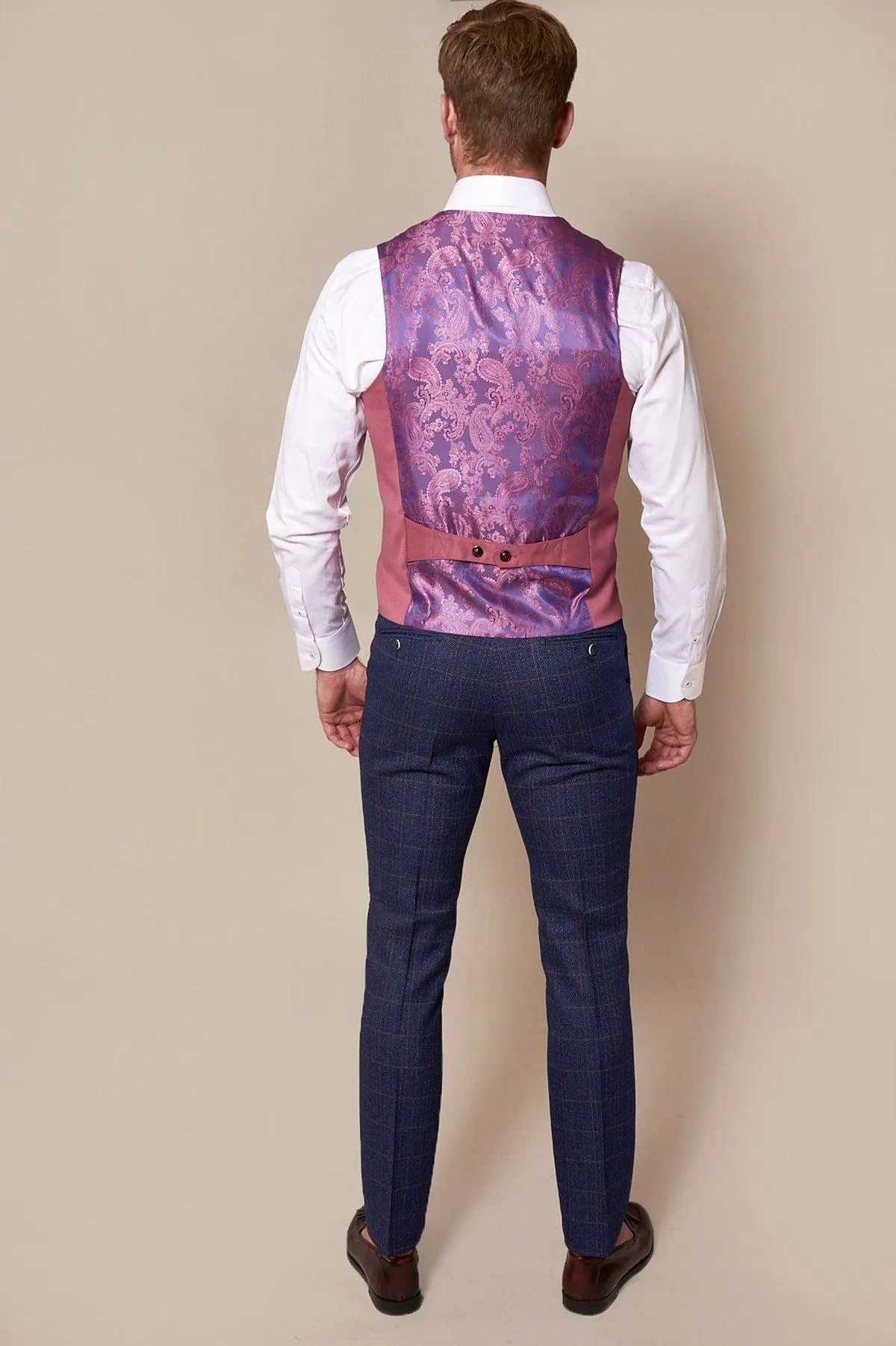 KELLY - Pink Single Breasted Waistcoat