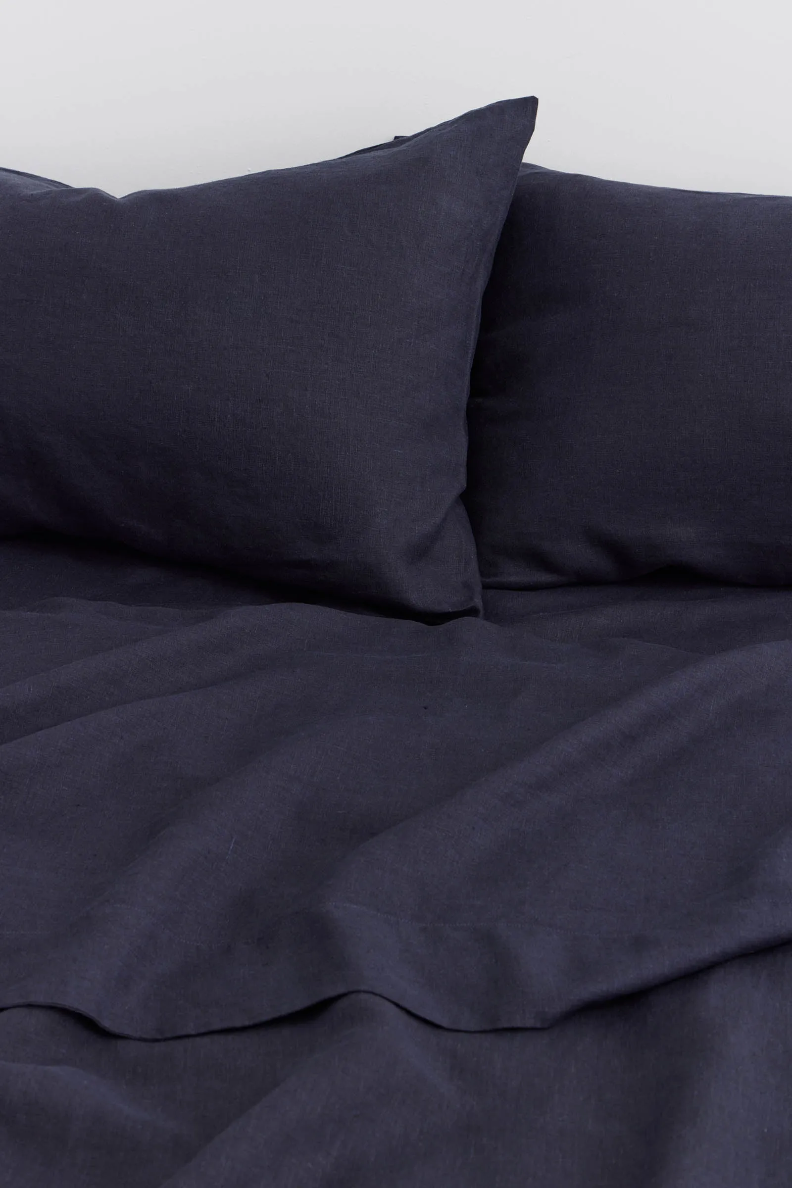 Linen Fitted Sheet Midnight