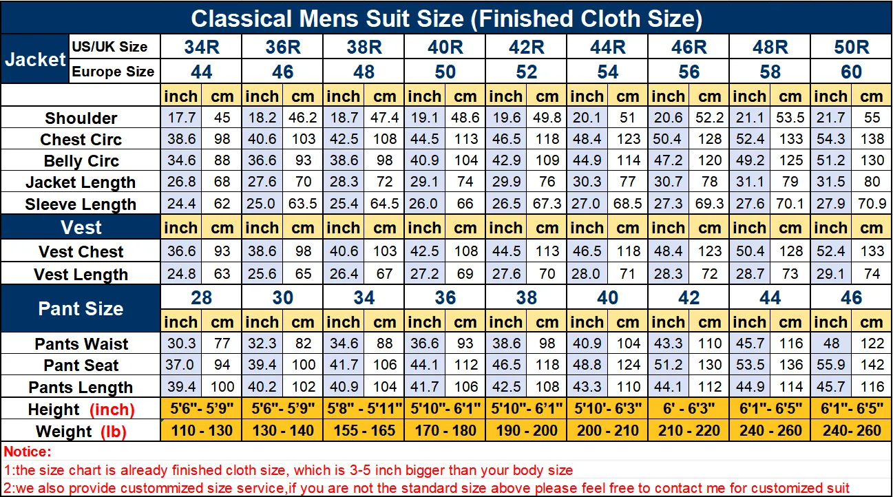 Men's Formal  Striped 2 Pieces Notch Lapel Bussiness  Suit Tuxedos (Blazer Pants)