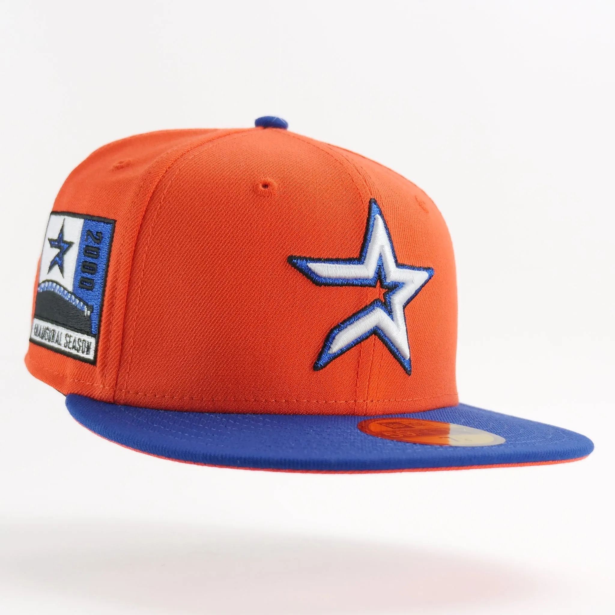 New Era Custom Exclusive Houston Astros Metallic Blue Thread 2000 Inaugural Season Patch