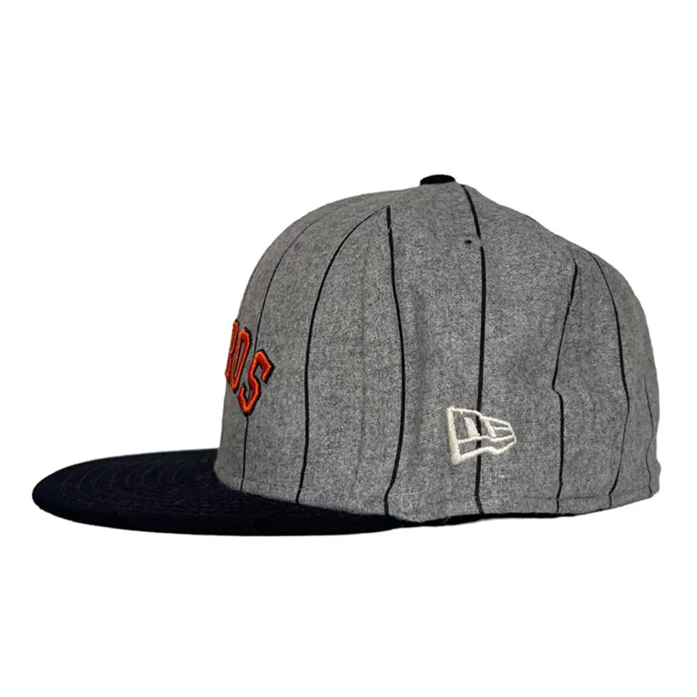 New Era Hat 5950 Houston Astros Heather Pinstripe Gray Light Wool 5950 Day