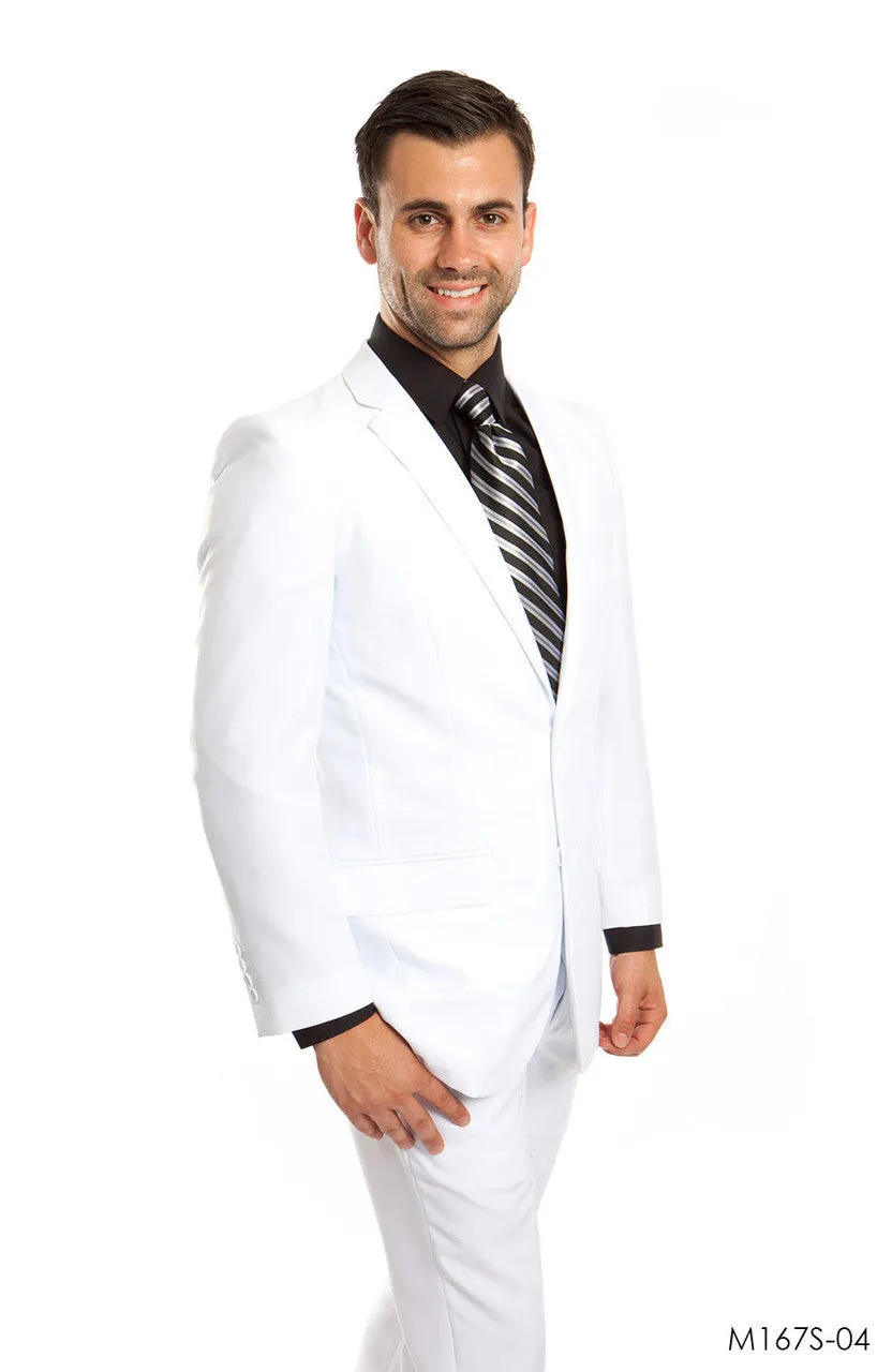 New Vitto White 2 Piece Modern Fit Suit