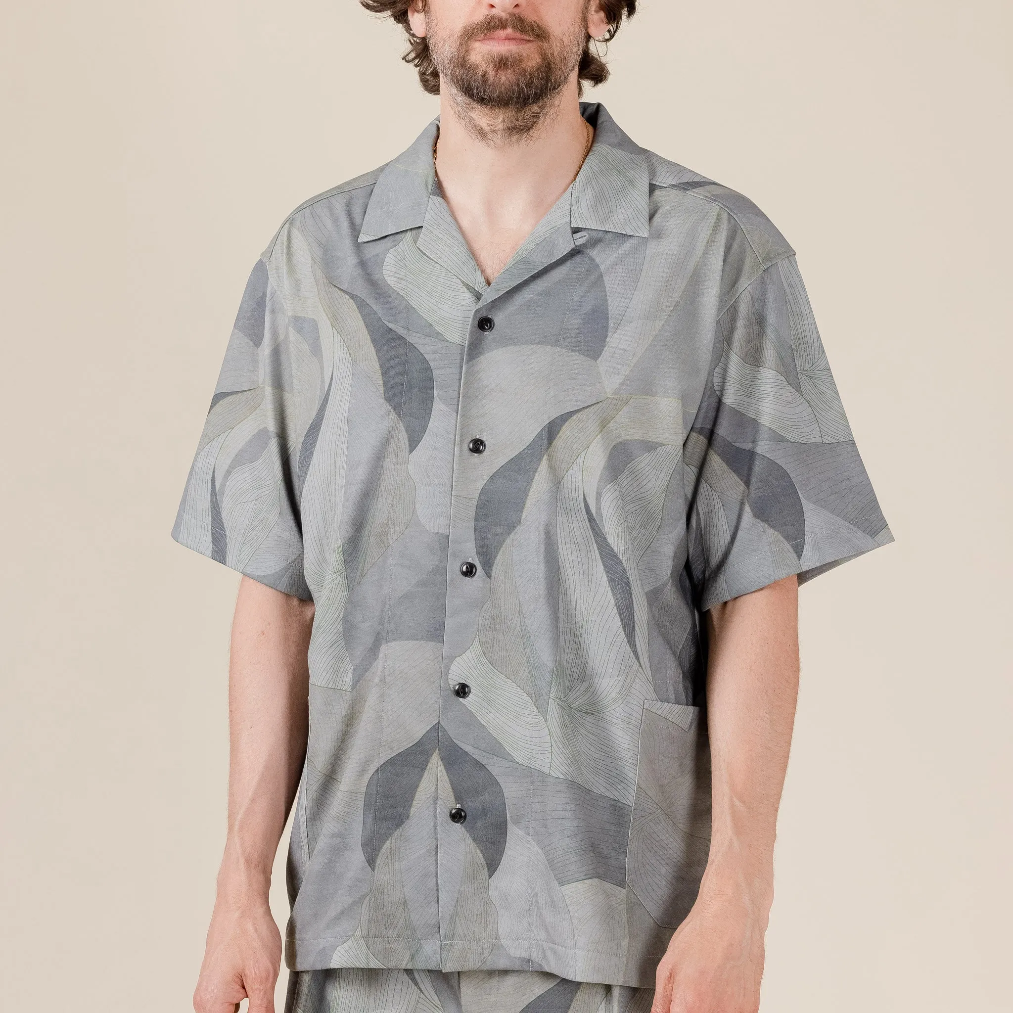 Norbit by Hiroshi Nozawa - Aloha Shirt Art Camo - Grey