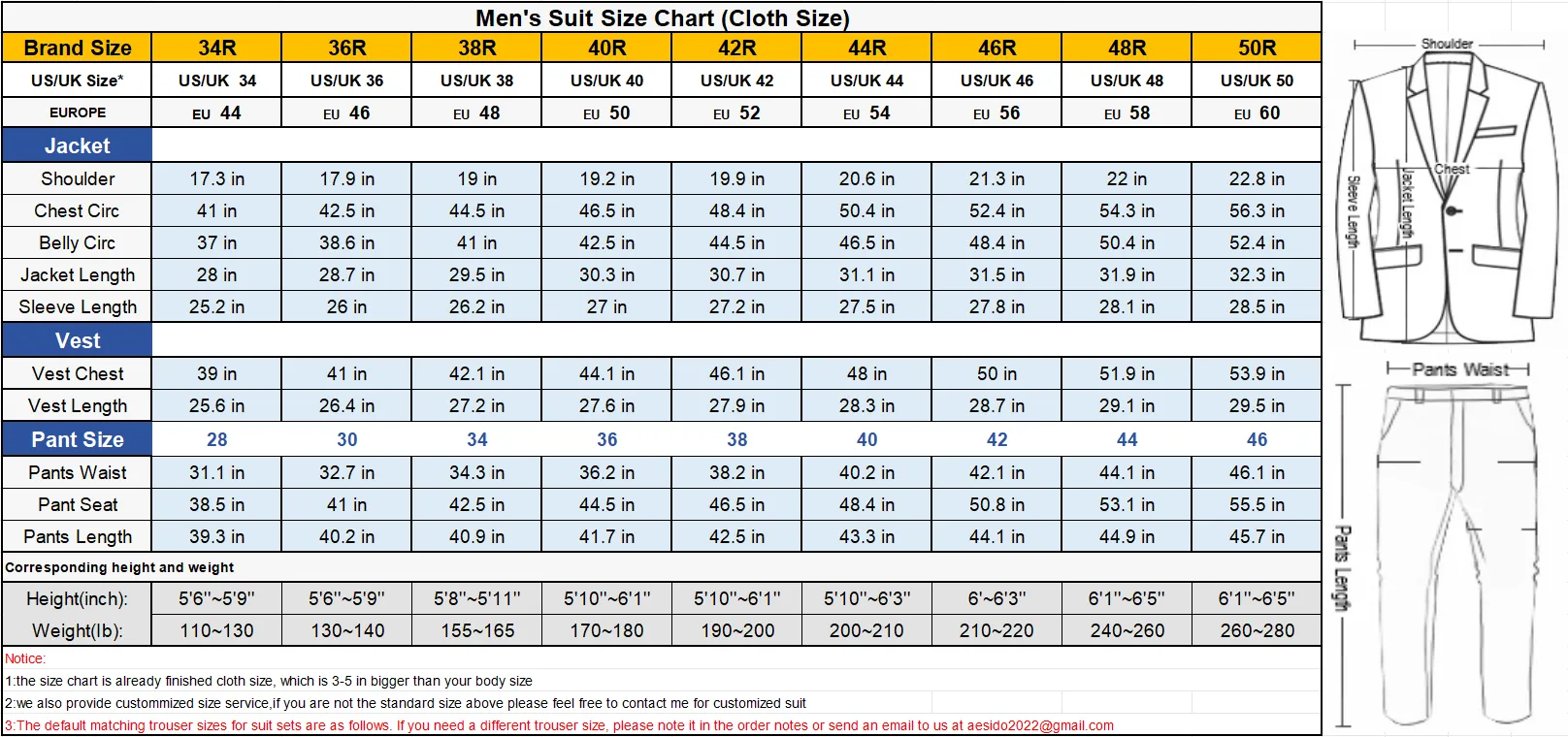 Plaid 3 Pieces Mens Suit Notch Lapel Tuxedos (Blazer vest Pants)