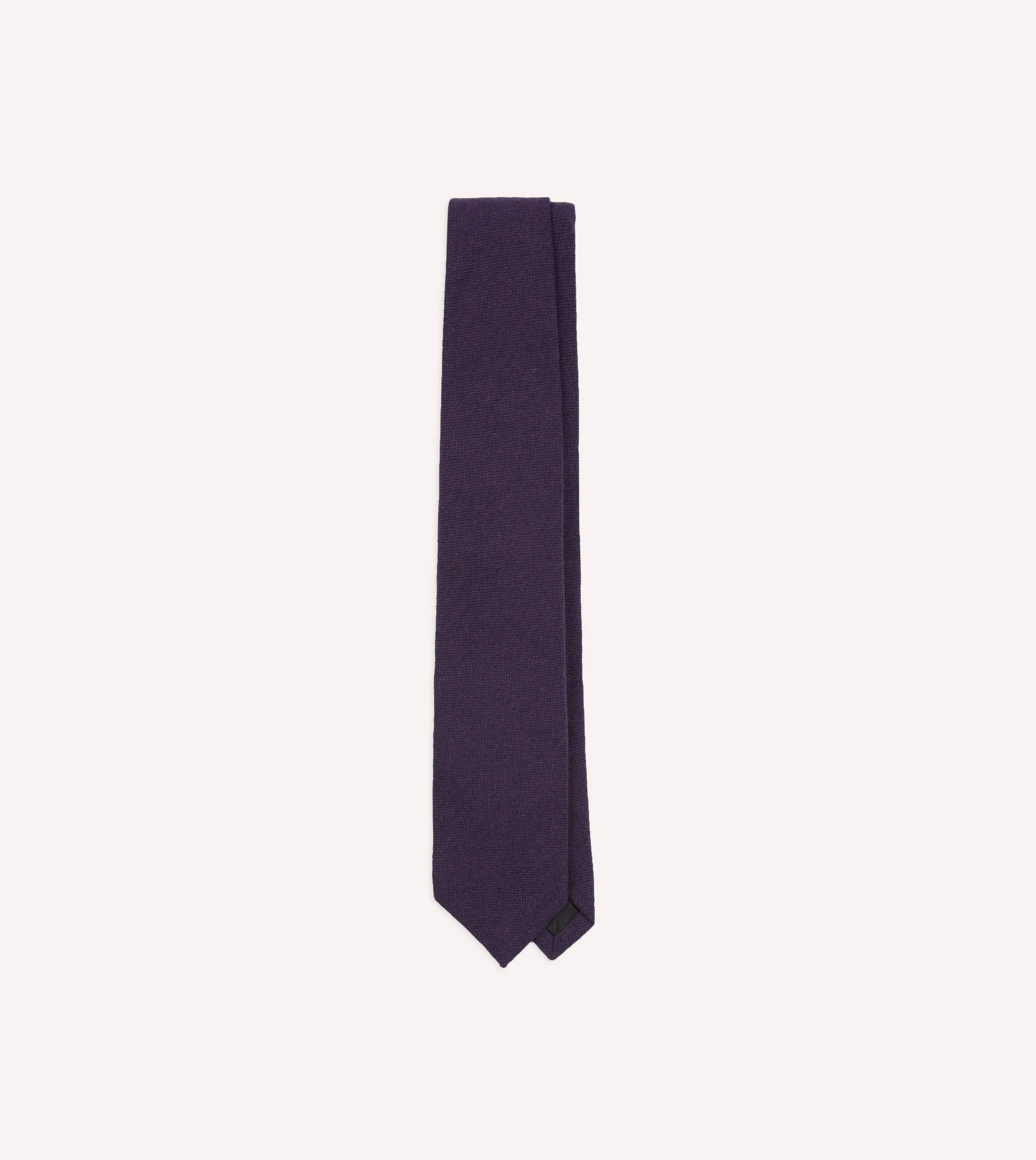 Purple Pure Cashmere Solid Tipped Tie