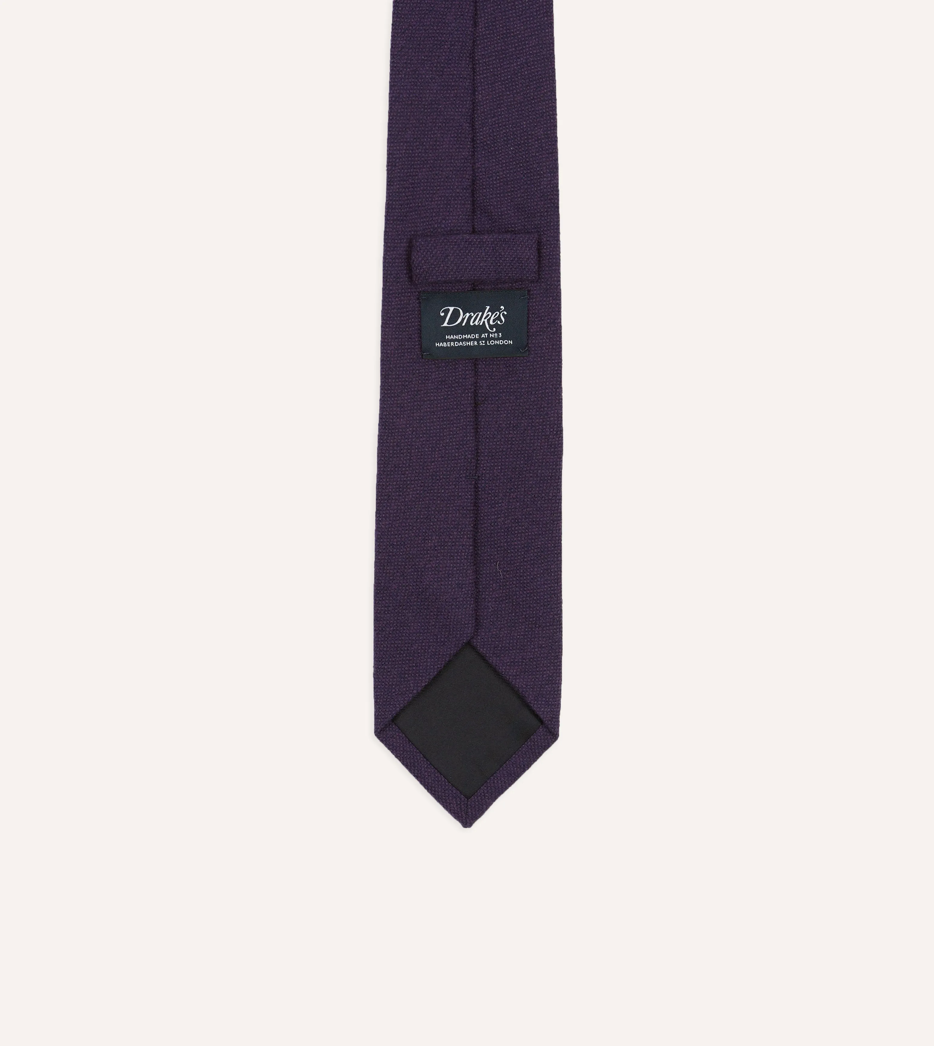 Purple Pure Cashmere Solid Tipped Tie