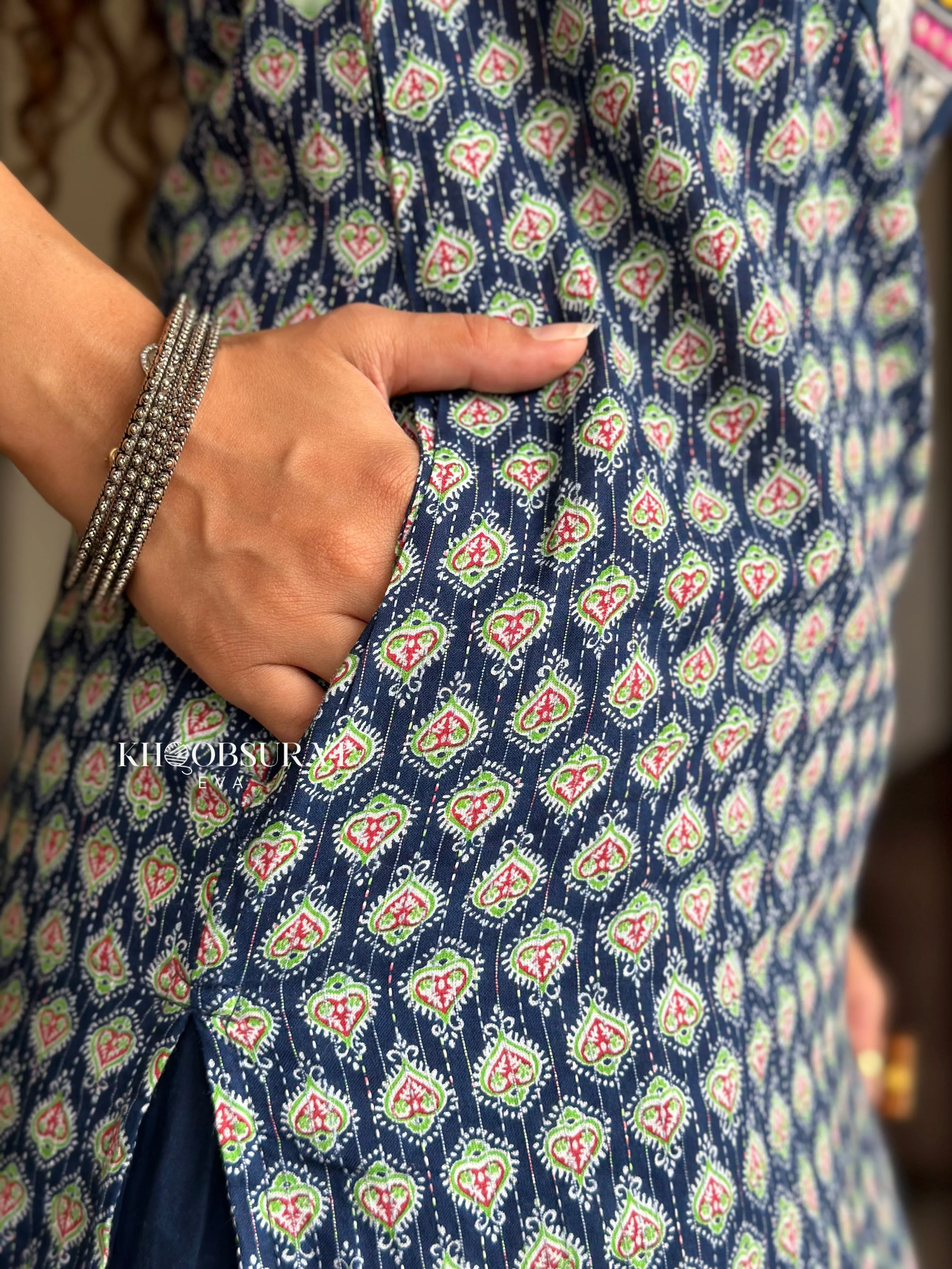 Radha Blue Kurta With Afghani Salwar