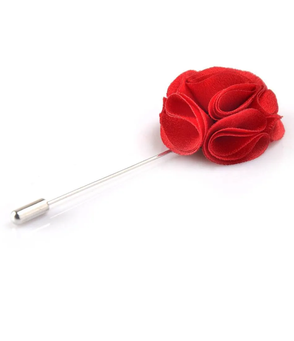 Rosso Corsa Edgar Flower Lapel Pin - Small