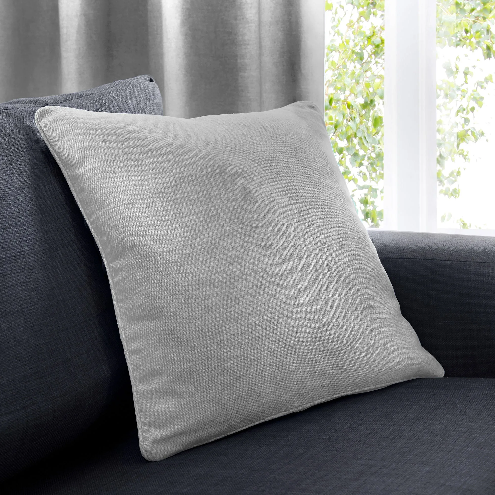 Sorbonne Cushion by Fusion in Silver 43 x 43cm