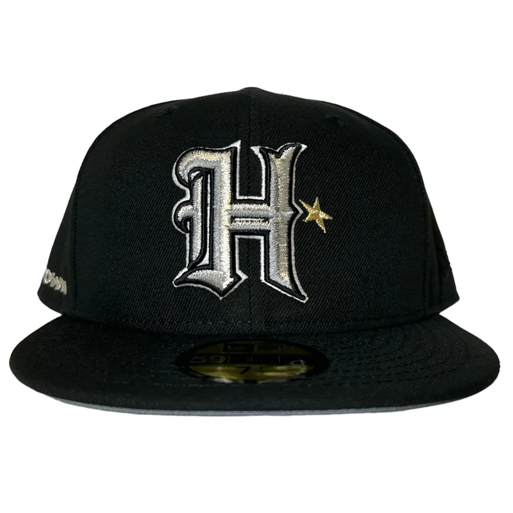 Summer Nights Texans Glow Houston Texans New Era Hat 5950 Fitted Black Silver Glow